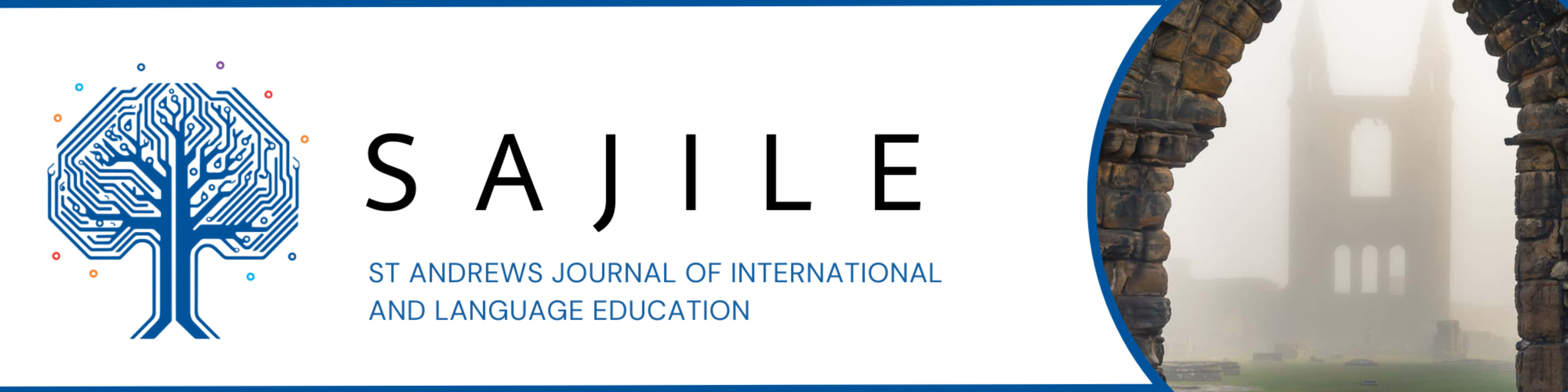 SAJILE logo with image of cathedral in mist