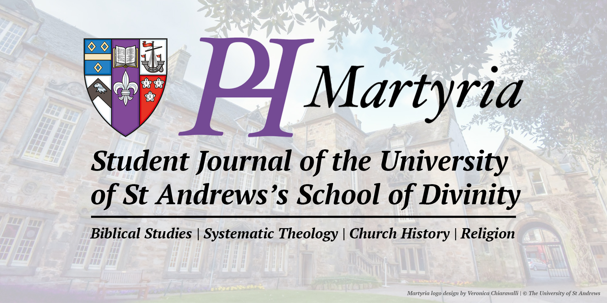 Masthead of Martyria containing the journal's logo and St Mary's College crest
